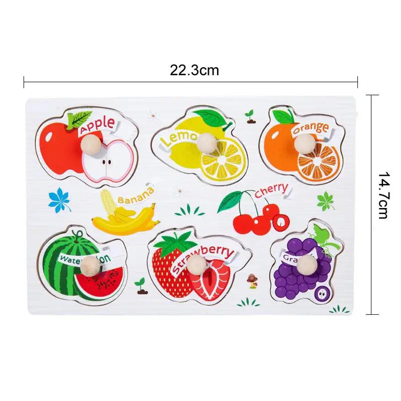 Wooden Mushroom Nail Hand Grab Puzzle - Educational Toy