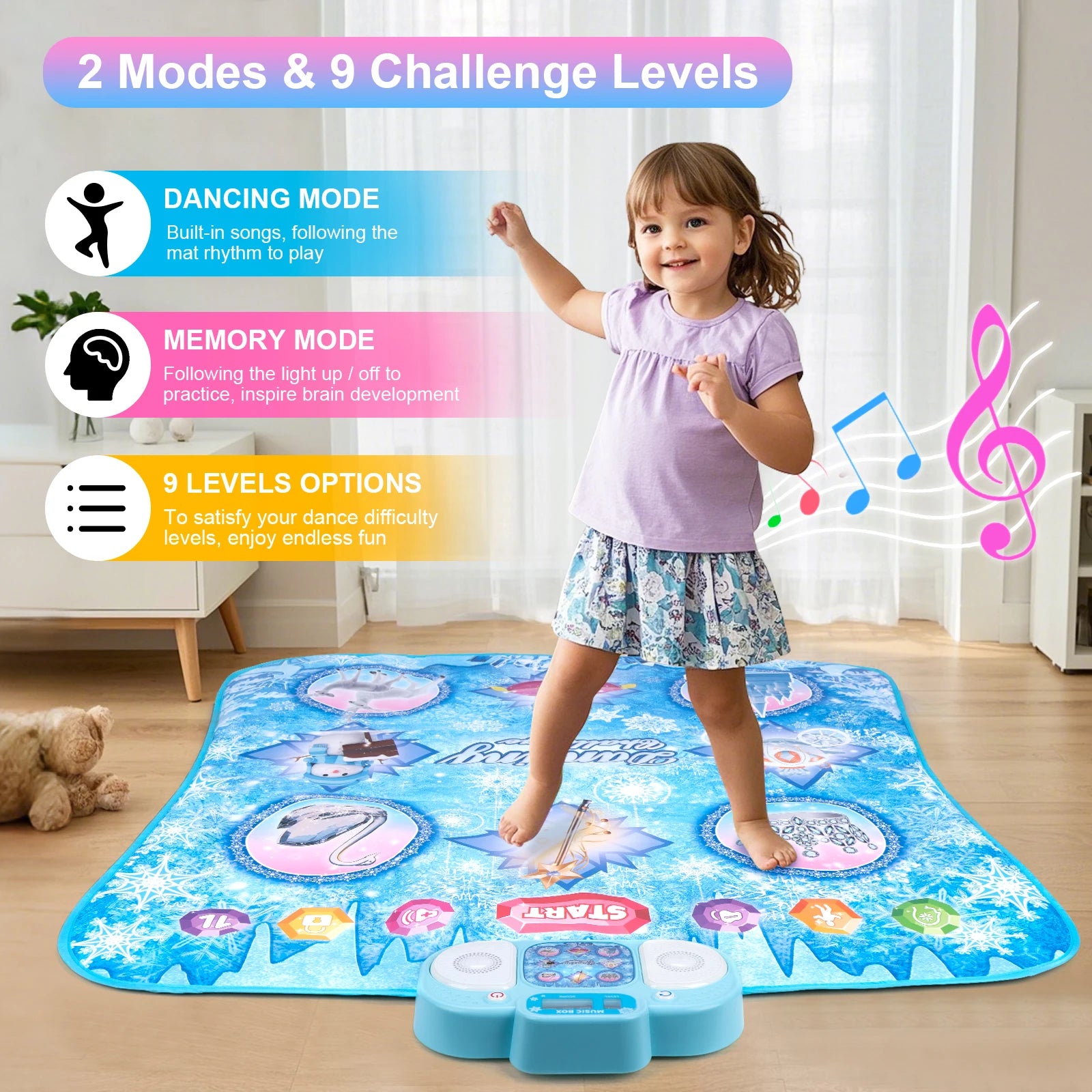 Coolplay 90x90cm Electric Music & Dancing Mat with Lights
