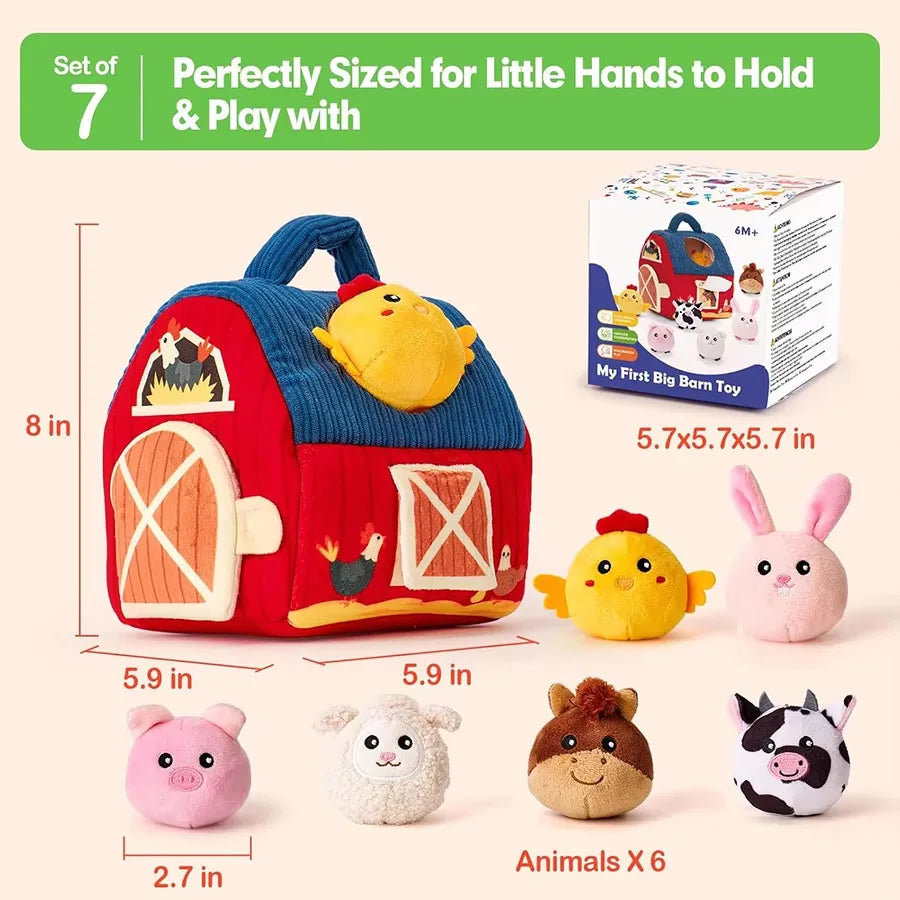 Yokibo Soft Baby Beehive Sensory Toy with 5 Plush Bees