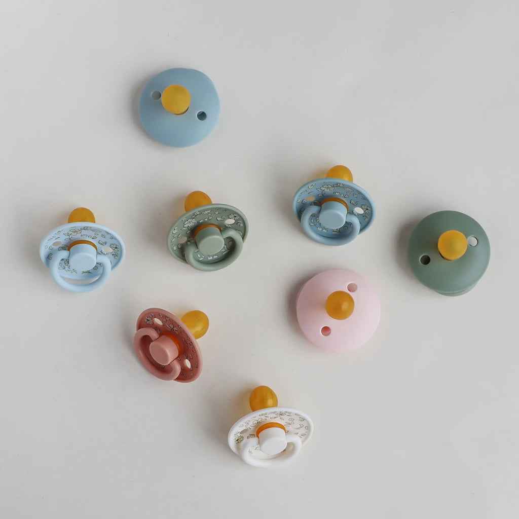 Floral Newborn Pacifier - Latex Rubber