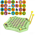 Kids Memory Game Board Chess 54 Cards Animal Fruit Flip Chess Educational Logical Thinking Learning Toy for 2-4 Players