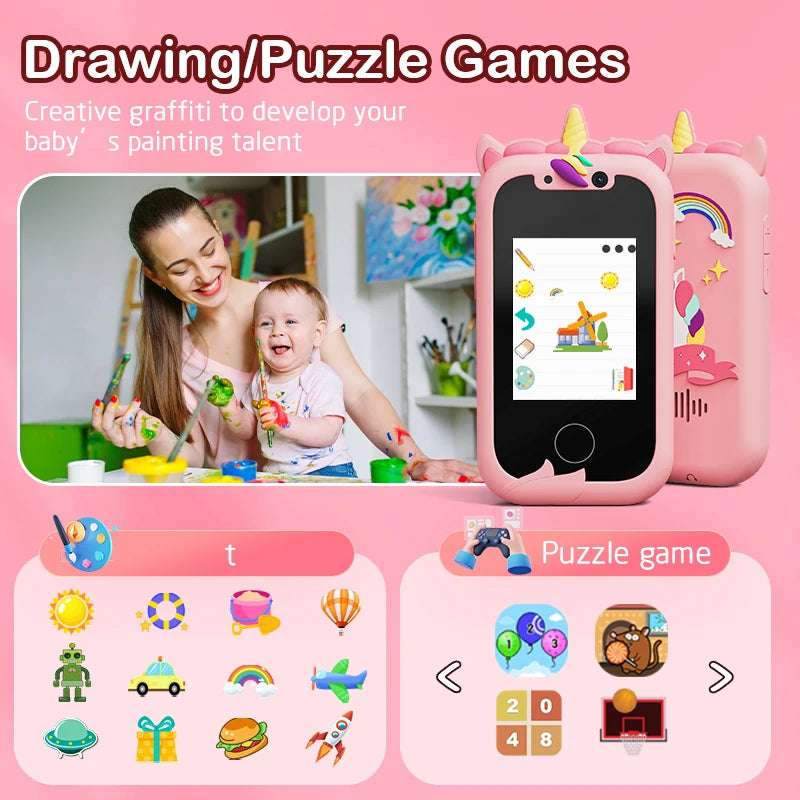 Kids Toy Smartphone - 2.8" Touchscreen Dual Camera MP3