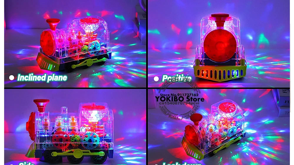 Electric Train Toy for Kids Toddlers Crawling Train with Light  Sound Music Early Educational Toys Train Toys for Kids Baby Toys