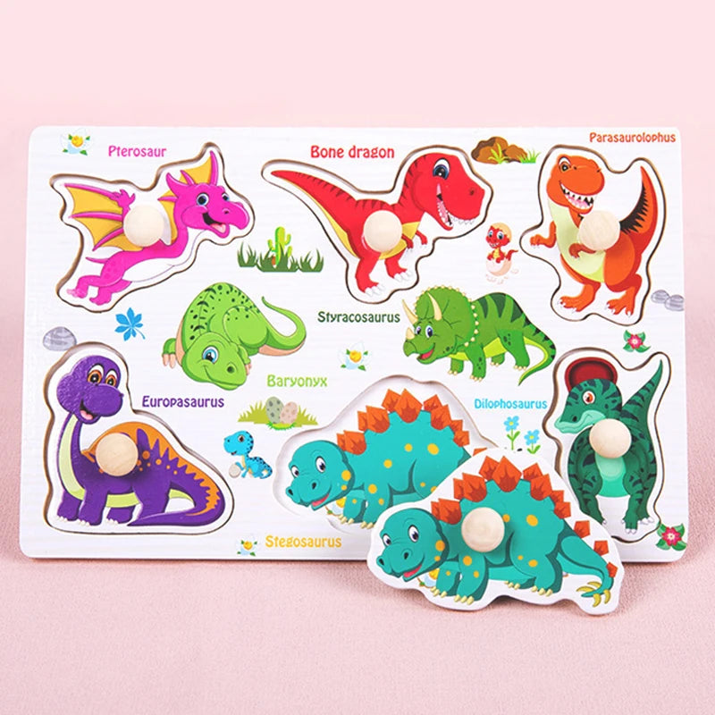 Wooden Mushroom Nail Hand Grab Puzzle - Educational Toy