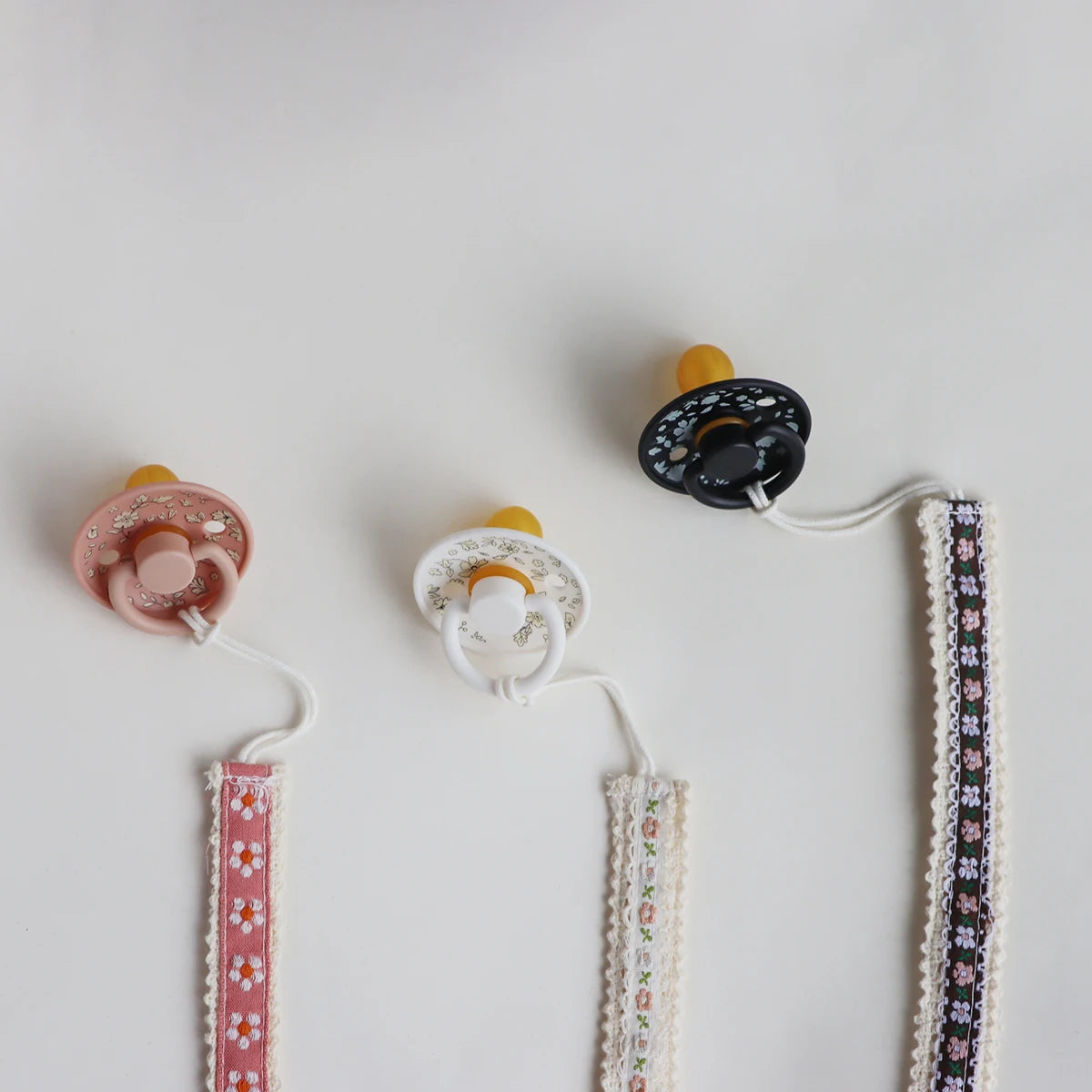 Floral Newborn Pacifier - Latex Rubber