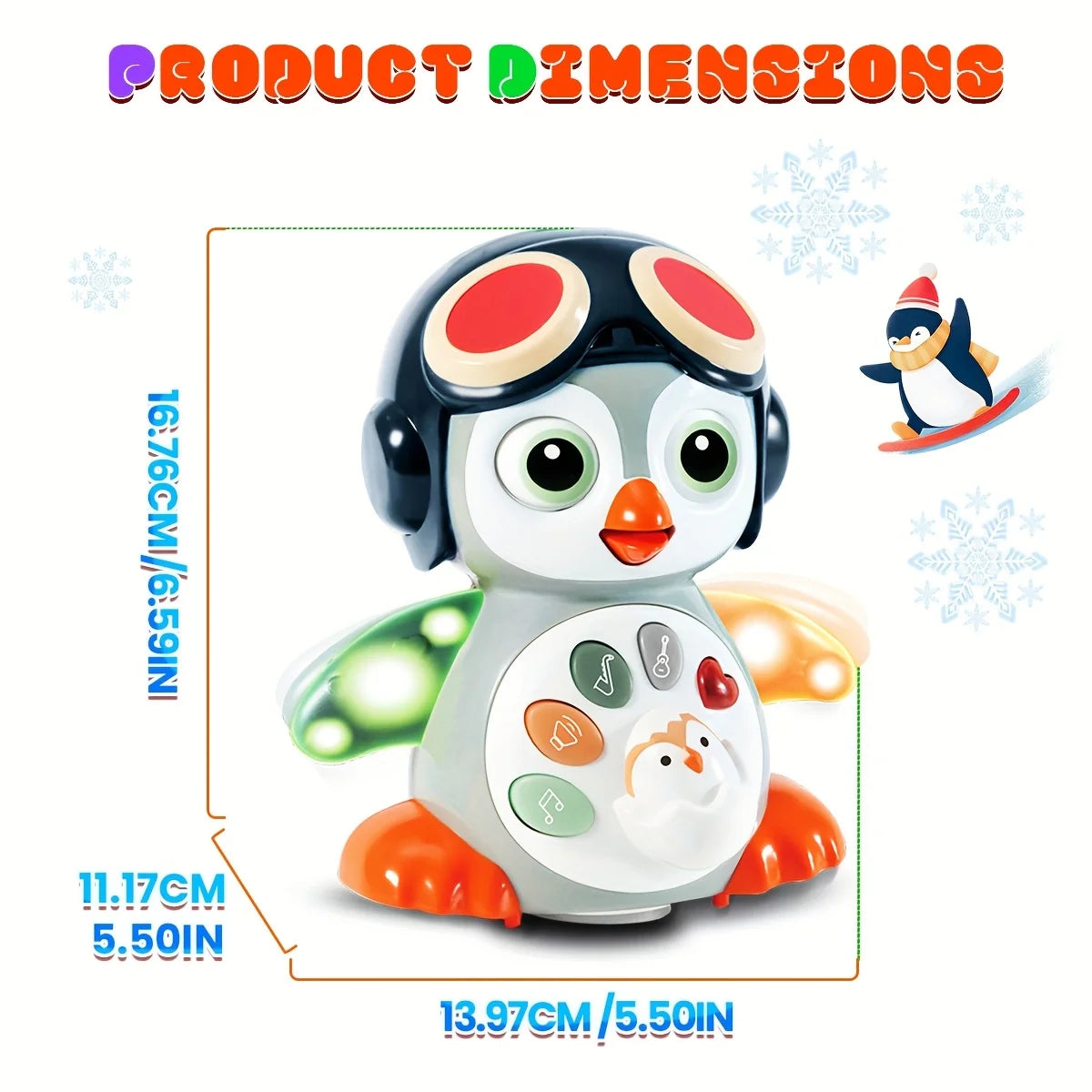 Crawling Penguin Baby Musical Tummy Time Toy with Lights