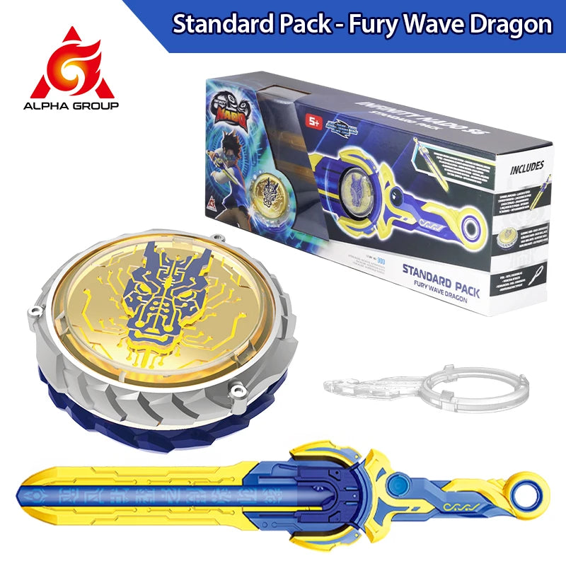 Infinity Nado 6 Power Pack - Spirit Wind Panda Upgraded Metal Spinning Top Gyro ,39cm Sword Launcher Kid Toy Birthday Gift