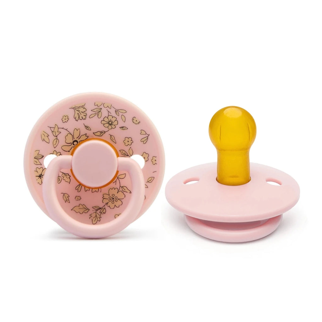 Floral Newborn Pacifier - Latex Rubber