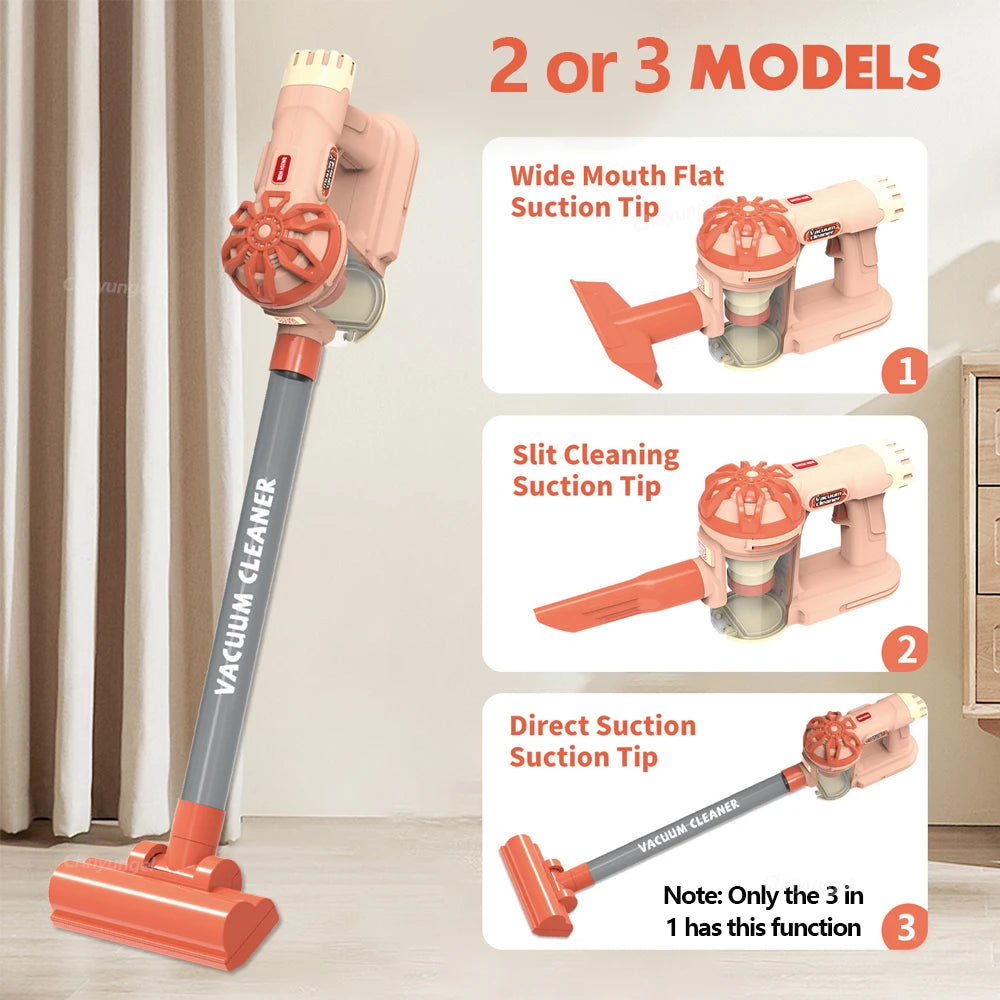 Kids Simulation Electric Vacuum Cleaner Cleaning Set for Toddlers Role Play Housekeeping Educational Toys Girl Boy Gifts