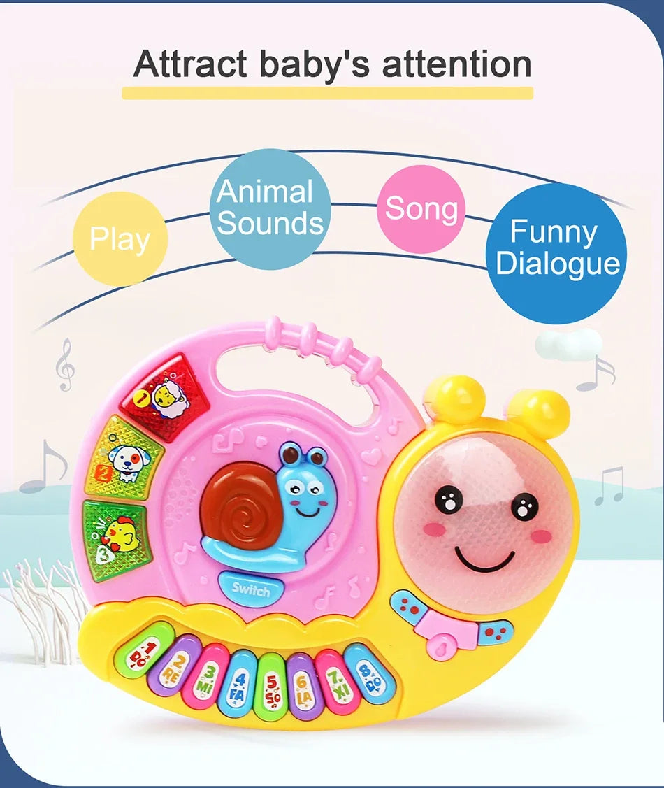 Baby Musical Piano Keyboard Toy with Animal Sounds and Lights