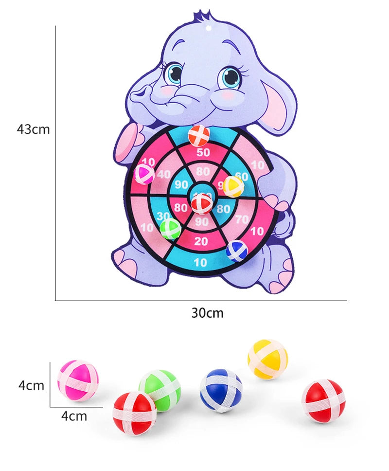 Montessori Sticky Ball Dart Board Game for Kids Ages 3-7