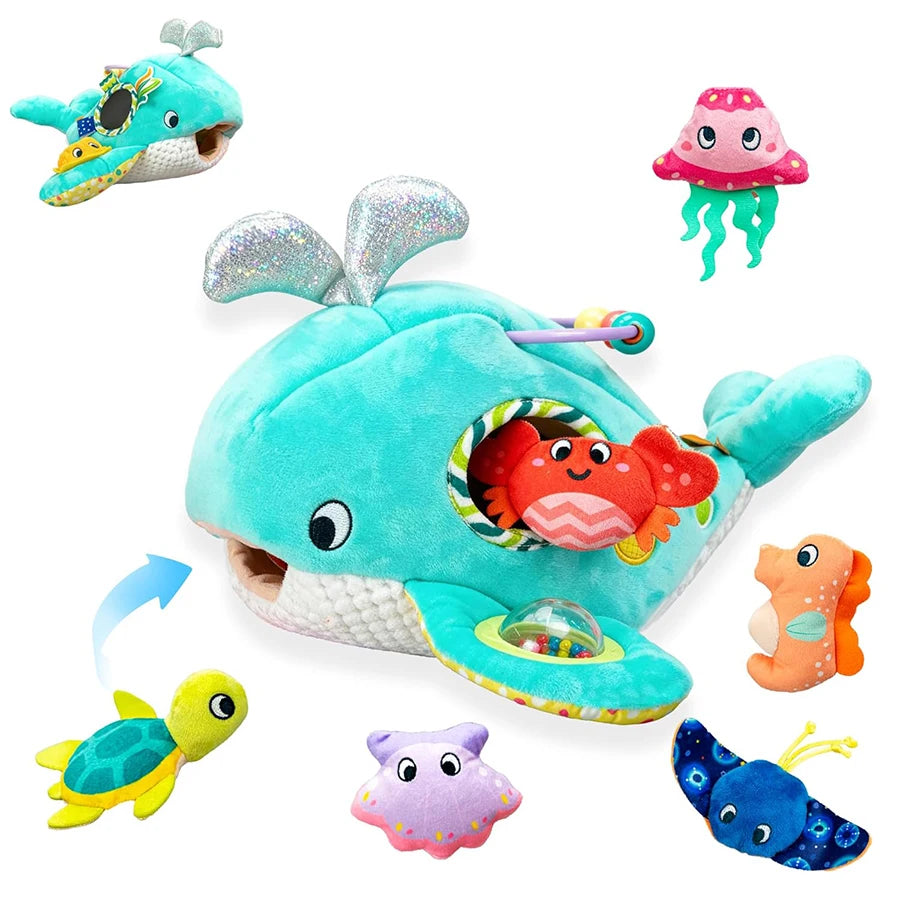 Yokibo Soft Baby Beehive Sensory Toy with 5 Plush Bees