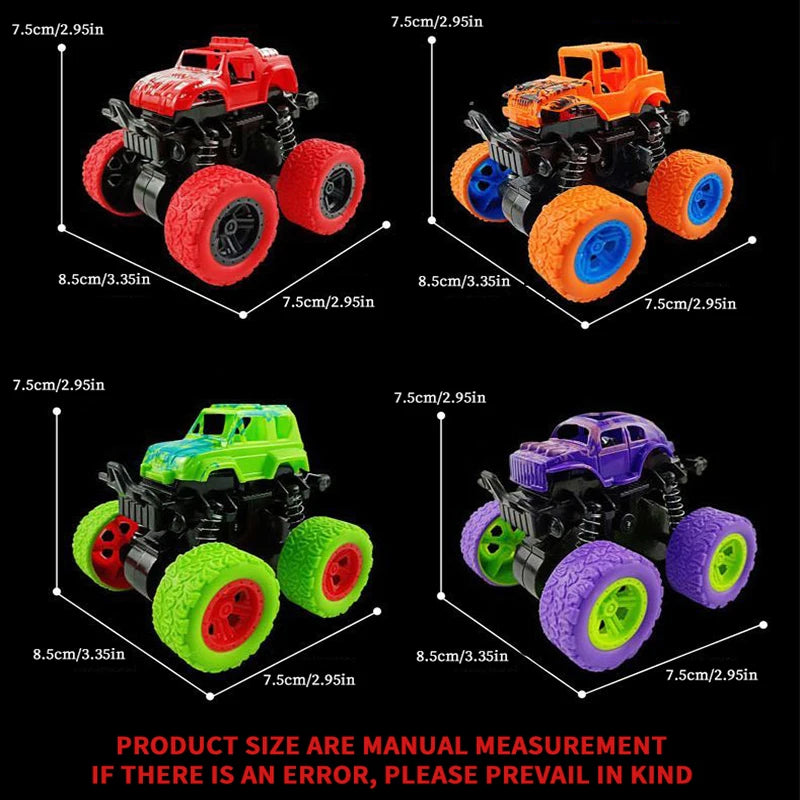 Rimi Linmy Inertia 4WD Off-Road Stunt Toy Car - ABS Plastic