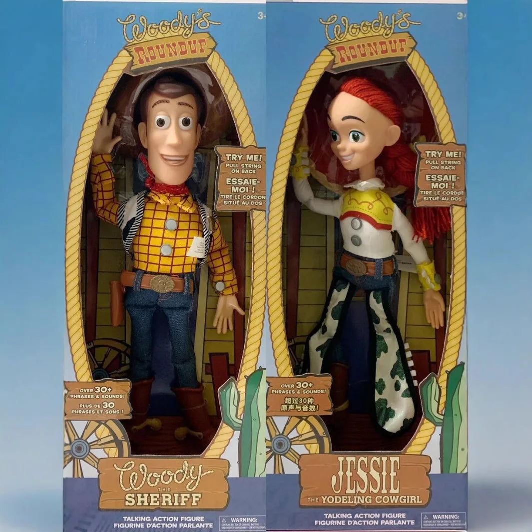 Hot 40cm Disney Pixar Toy Story Woody Action Figures English Movie Sound Character Doll Cloth Cowboy Birthday Gift For Children