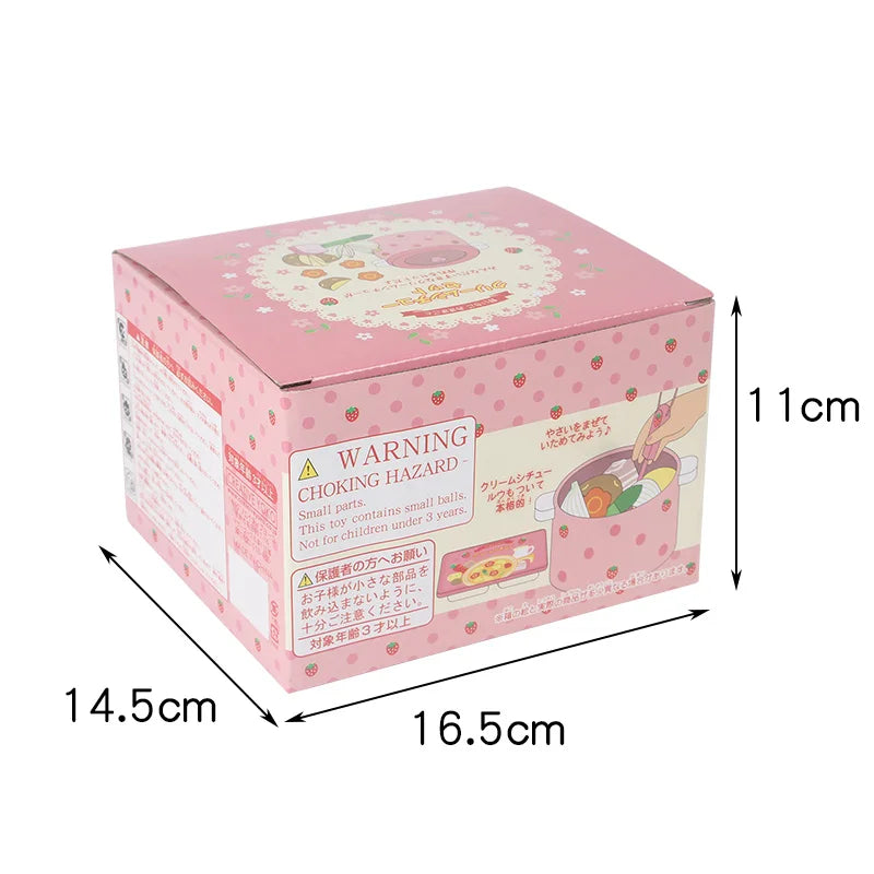 Kids Kitchen Toys Mother Garden Strawberry Simulation Vegetable Hot Pot Kitchen Prentend Play Food Set Wooden Toy for Girls Gift