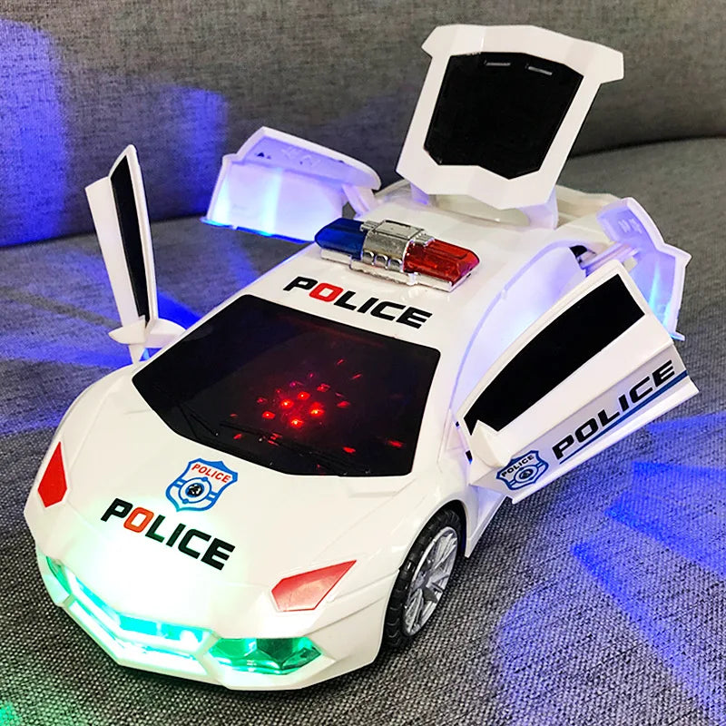2025 New Electric Dancing Deformation Rotating Universal Police Car Boy Toy Children Girl Music Luminous Car