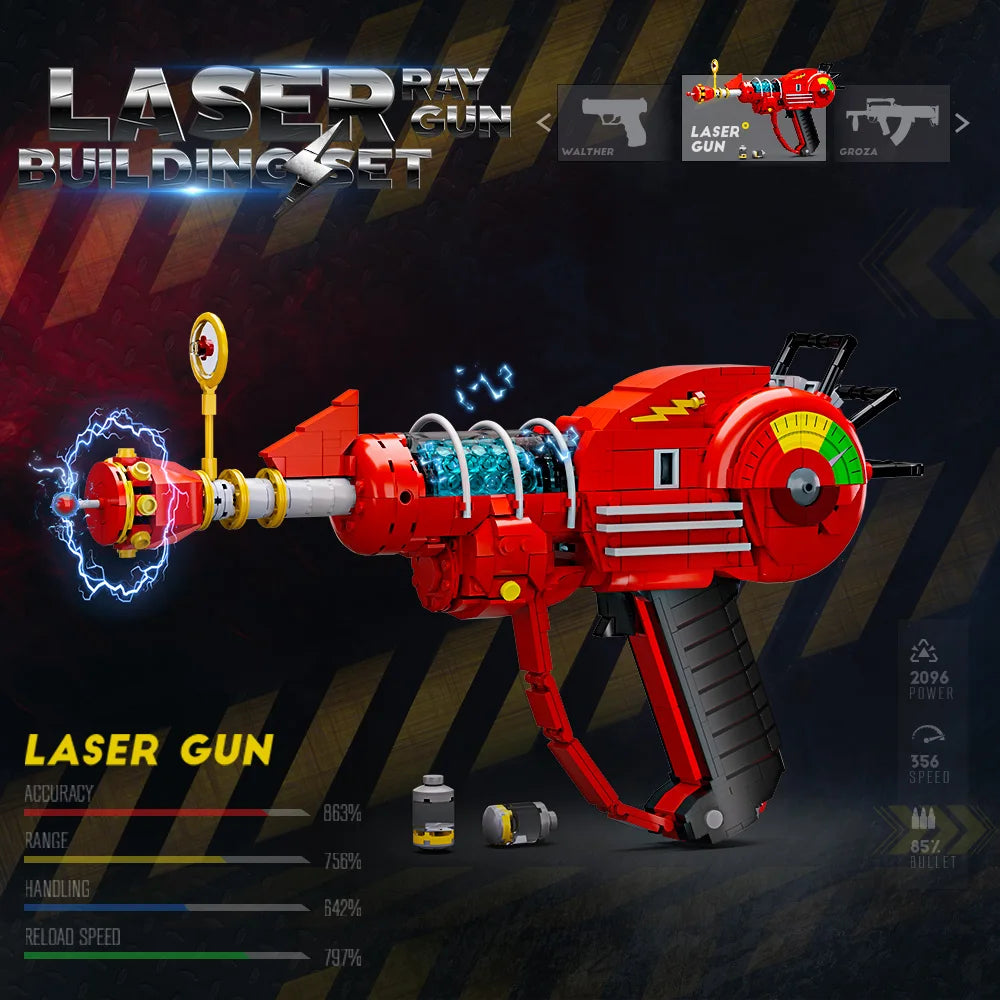 Gorbicks MOC Red Call of Duty Ray Gun Model Bricks DIY Game Building Blocks Kit Props Toys For Birthday Gifts