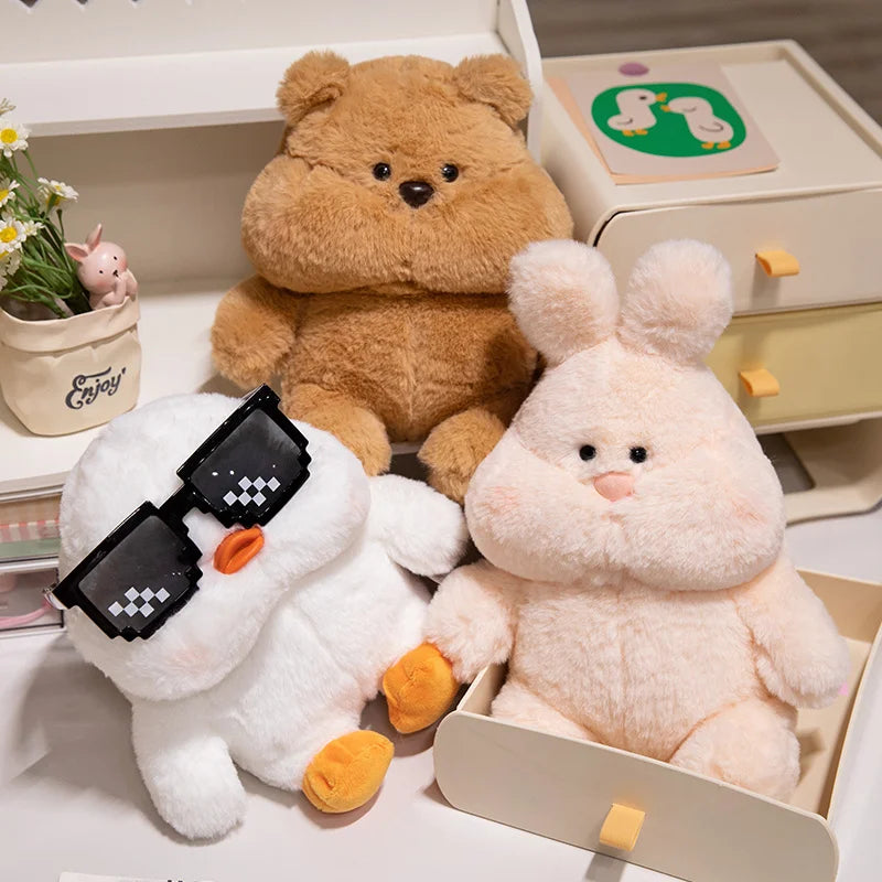 Cute Animal Plush Toys - Pink Rabbit Duck Bear 23-45cm