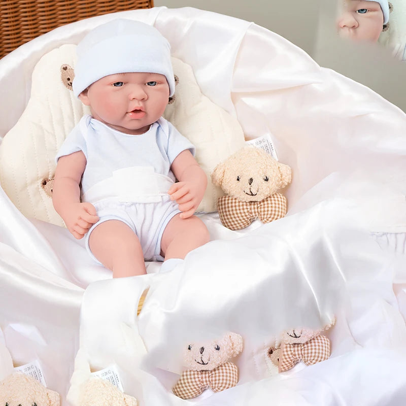 35CM Cute Reborn Dolls For 14inch Realistic Soft Full Vinyl Reborn Doll Toys Lifelike Full Body Dolls For Princess Birthday Gift