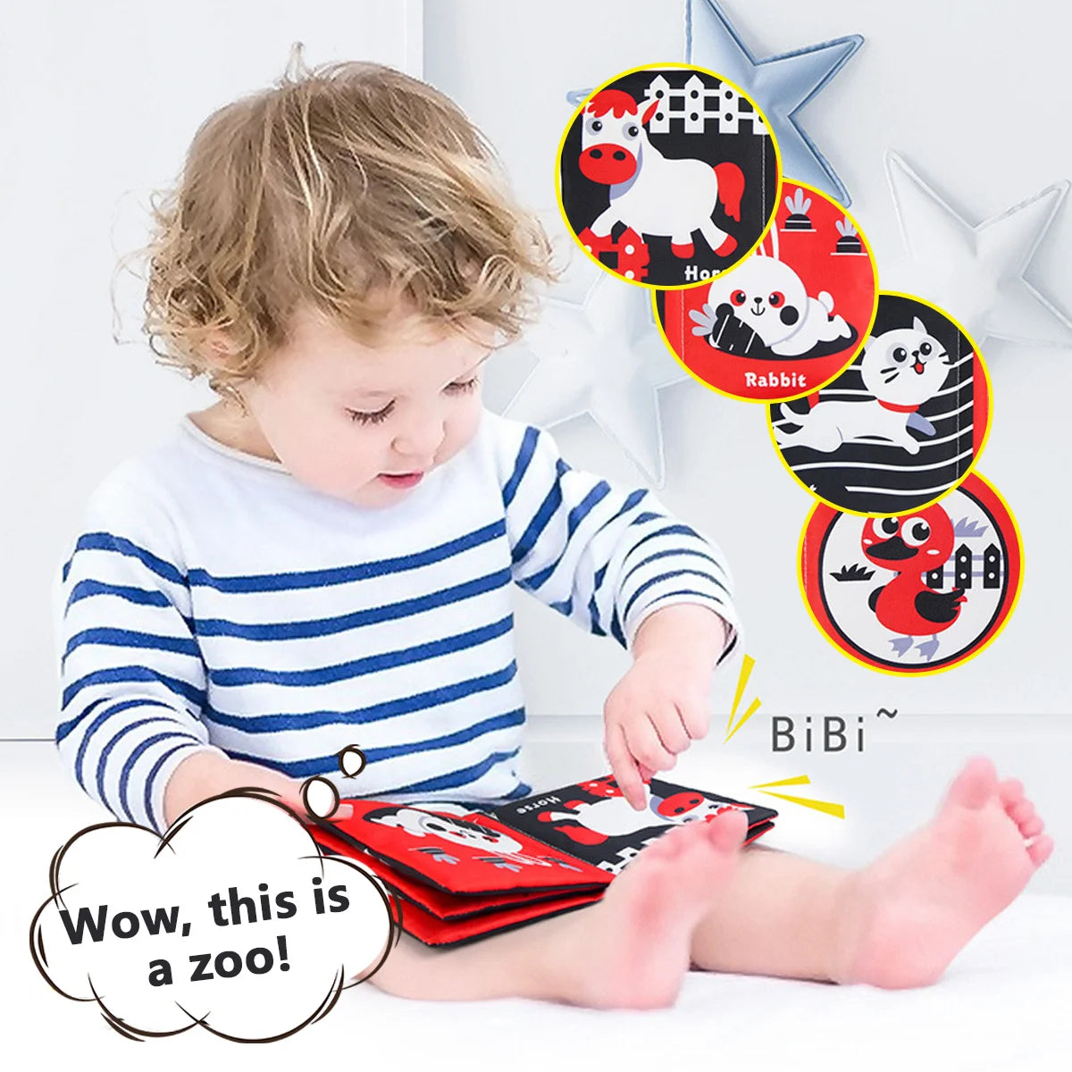 Soft Cloth Baby Book - Early Education Tactile Toy