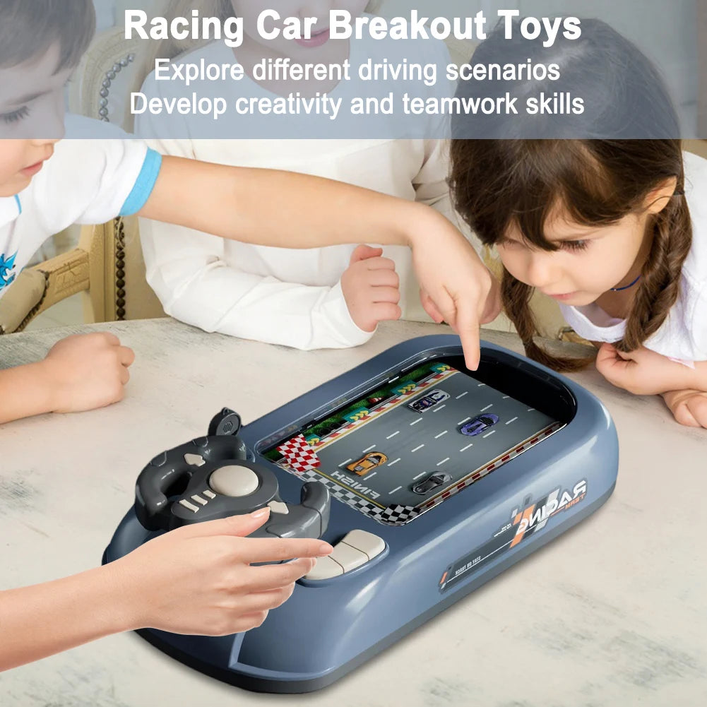 Toddler Simulated Driving Racing Car Game with Sound Interactive Simulation Racing Toy Car Racing Adventure Toy for Boys 4-6
