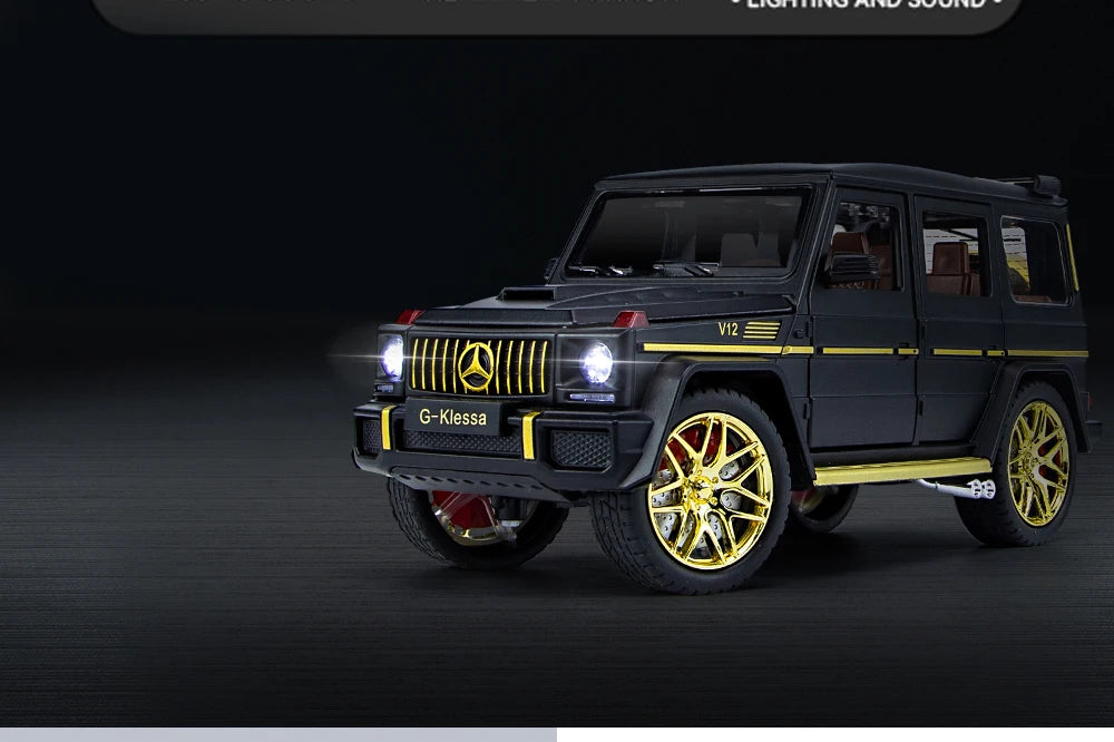 1/24 alloy die-cast G63 car model simulation sound and light off-road vehicle toys children's birthday gift Christmas