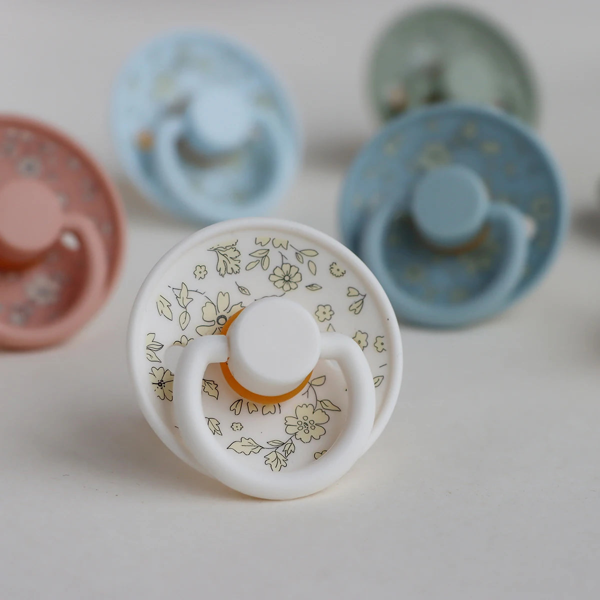 Floral Newborn Pacifier - Latex Rubber