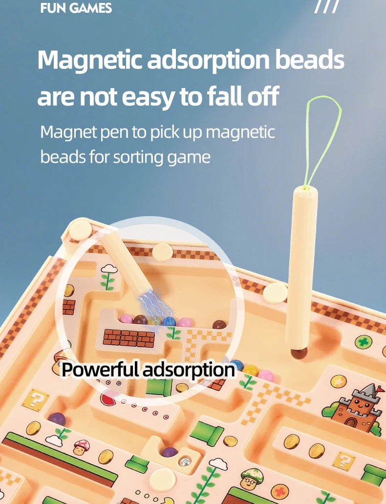 Magnetic Maze Puzzle Toy - Educational Logic & Math Game