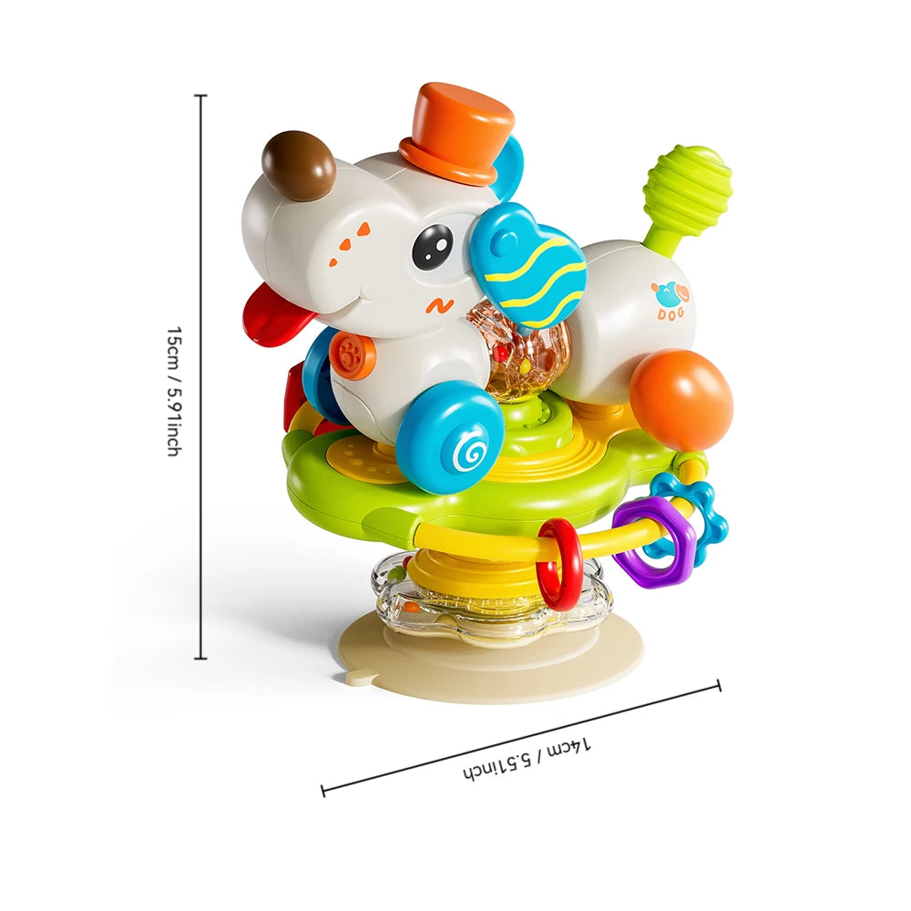 Baby High Chair Toy - Dog Steering Wheel with Suction Cup