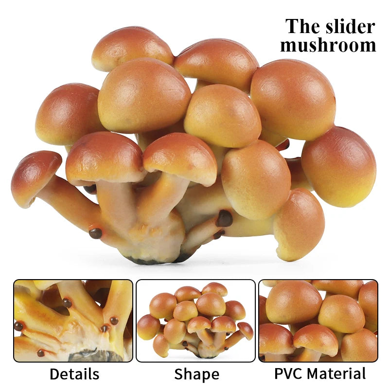 Oenux Pretend Play Toy Cute Fruits Vegetables Mushroom Model Cake Toppers Foods Jouet Family Fun Early Education For Kids Gift