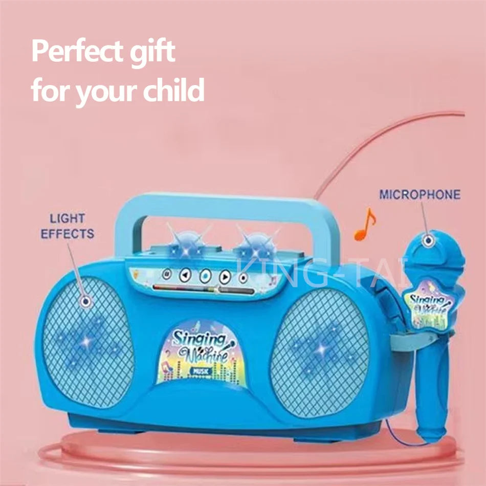 Kids Karaoke Microphone Toy with Lights and MP3 Connectivity