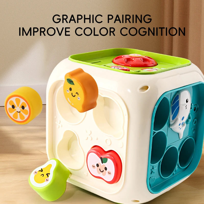 6-in-1 Musical Activity Cube - Montessori Learning Toy