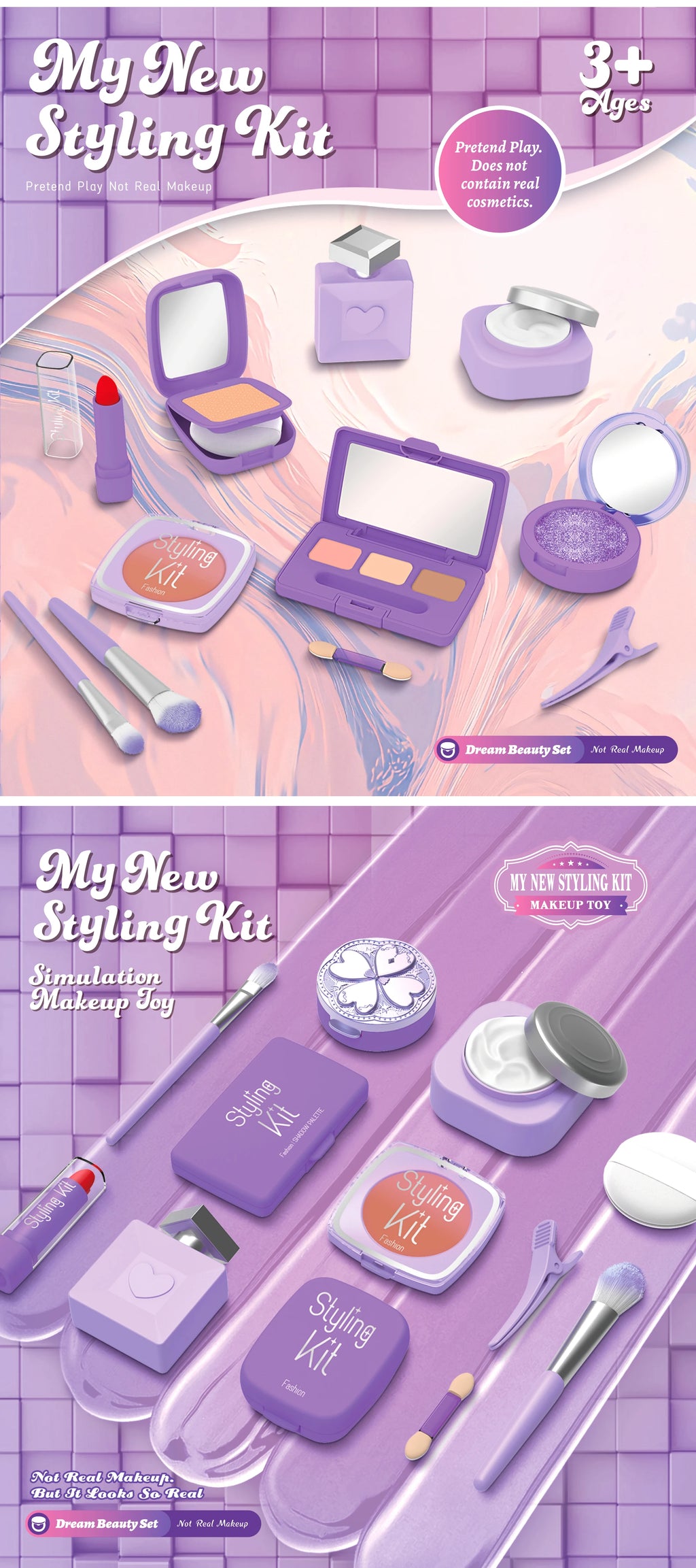 New Children's Pretend Play Makeup Toy Set Safe and Non-toxic Simulation Little Girl Makeup Toy Girl Birthday Gift