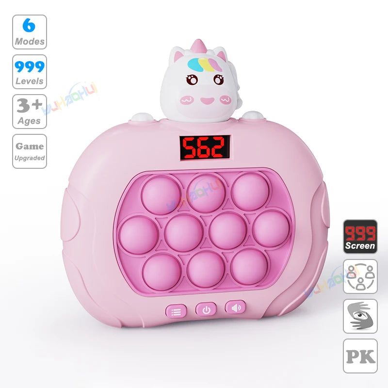 999 Level Electronic Pop Push Quick Push Game Console with LED Display Screen, Suitable for Adult and Child Fidget Toy Christmas