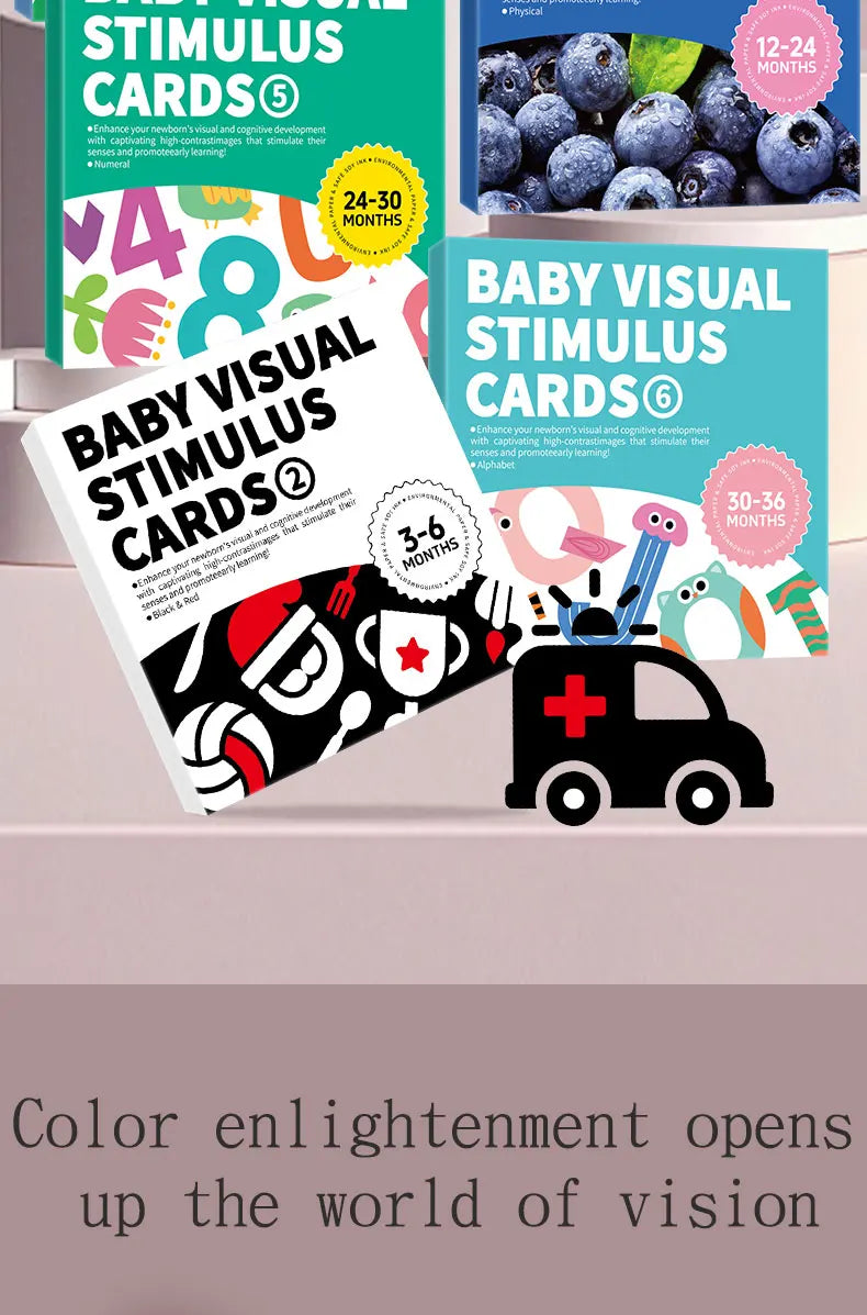 Montessori Baby High Contrast Visual Stimulation Flash Cards 0-36M