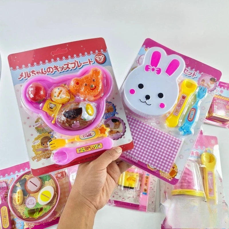 Bear Bento Jelly Pudding Feeding Toy Set Interactive Kitchen Pretend Play for Toddler Parent-Child Educational Food Toy Gifts