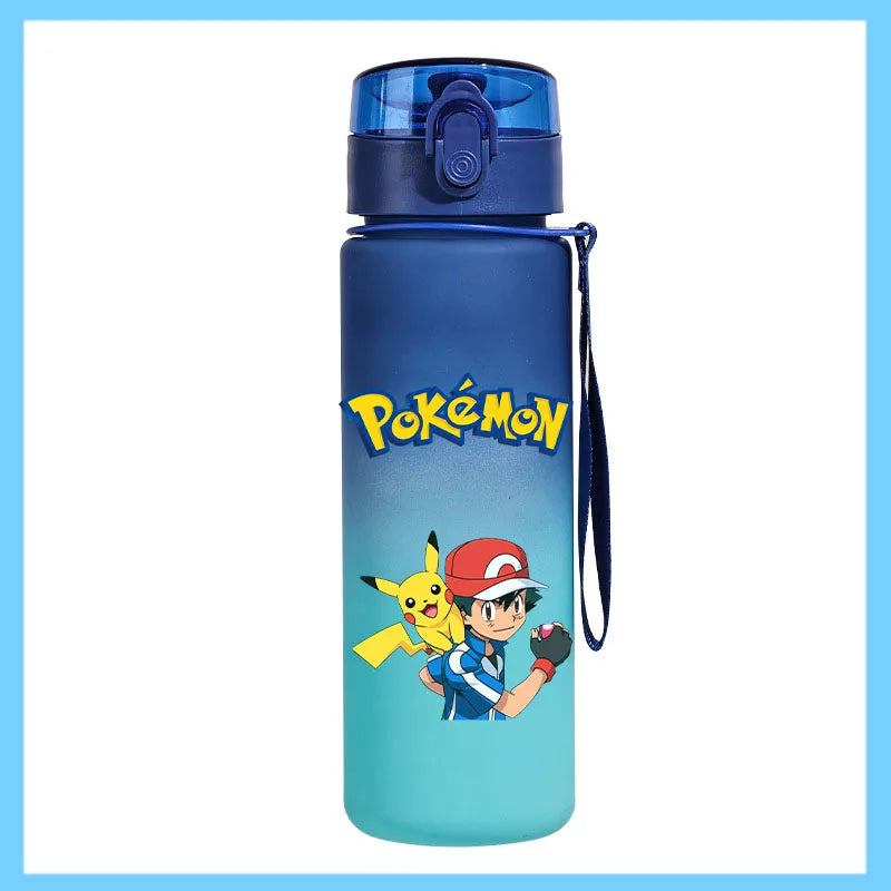 Pokémon 650ml Fitness Sports Direct Drinking Plastic Anti-drip Water Bottle Pikachu Eevee Capacity Water Cup Sports Water Bottle