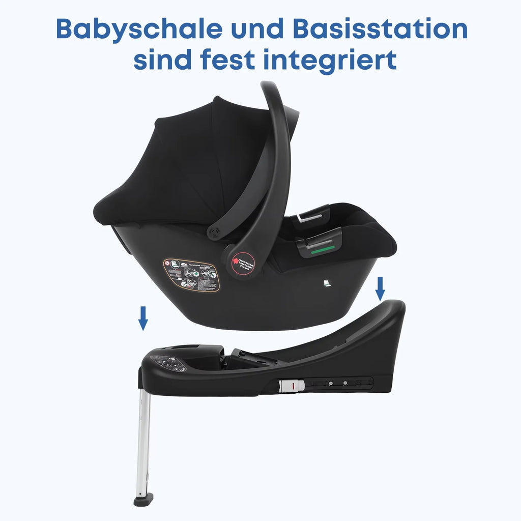 Infant Baby Car Seat Newborn 0-12 Months Max 12kg Sun Canopy Padded Seat 3-Point Safety Belt Side Protection I-Size Baby Car Sea