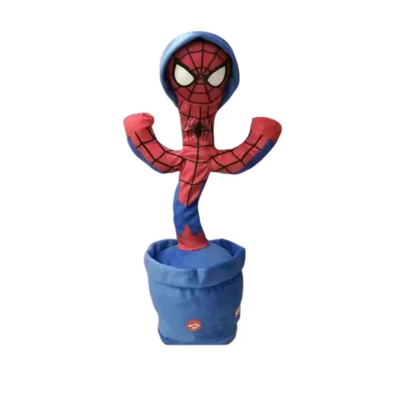 Marvel Avengers Spiderman Iron Man Captain America Creative Dancing Cactus Model Talking Recording Repeating Toy Birthday Gift