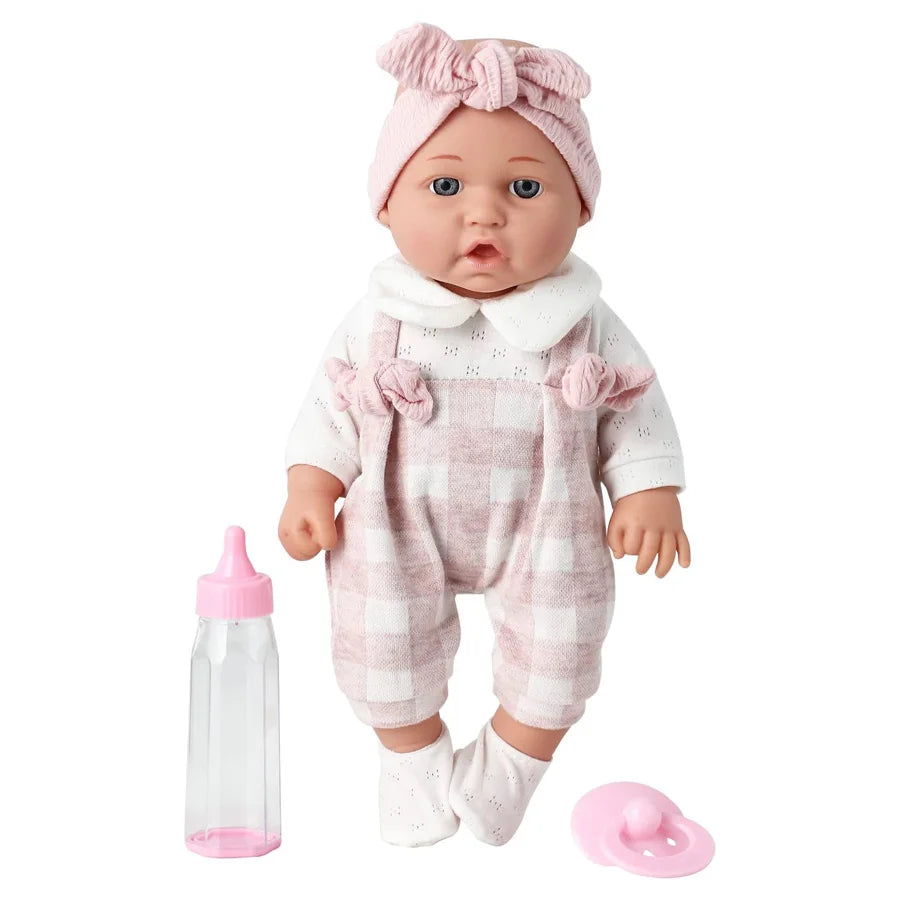 12" Reborn Baby Doll - Vinyl Pink Newborn Toy