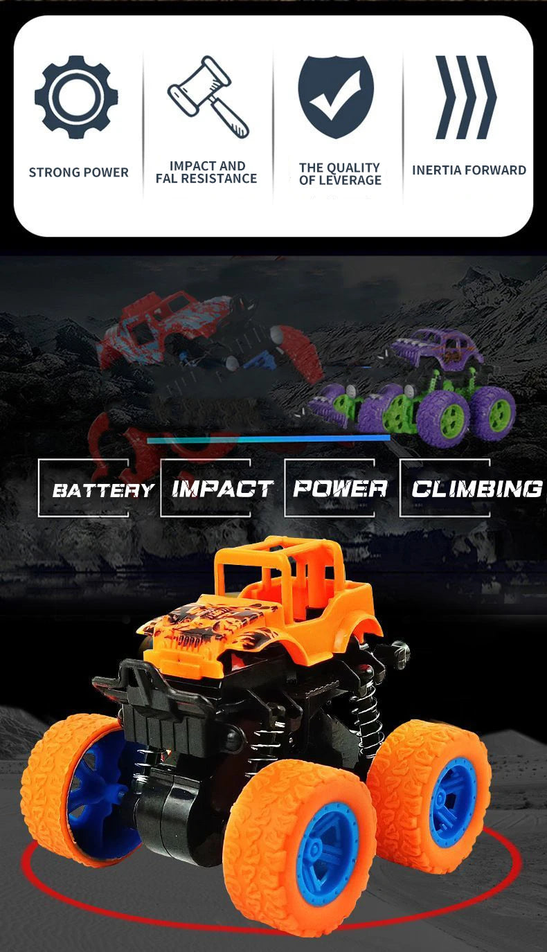 Rimi Linmy Inertia 4WD Off-Road Stunt Toy Car - ABS Plastic
