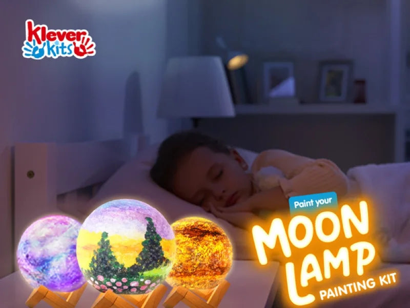 JOYFY DIY Moon Night Light toys Paint 3D Moon Lamp Kit Galaxy Lamp Arts for Kids School Activities Birthday Chirstmas Gifts