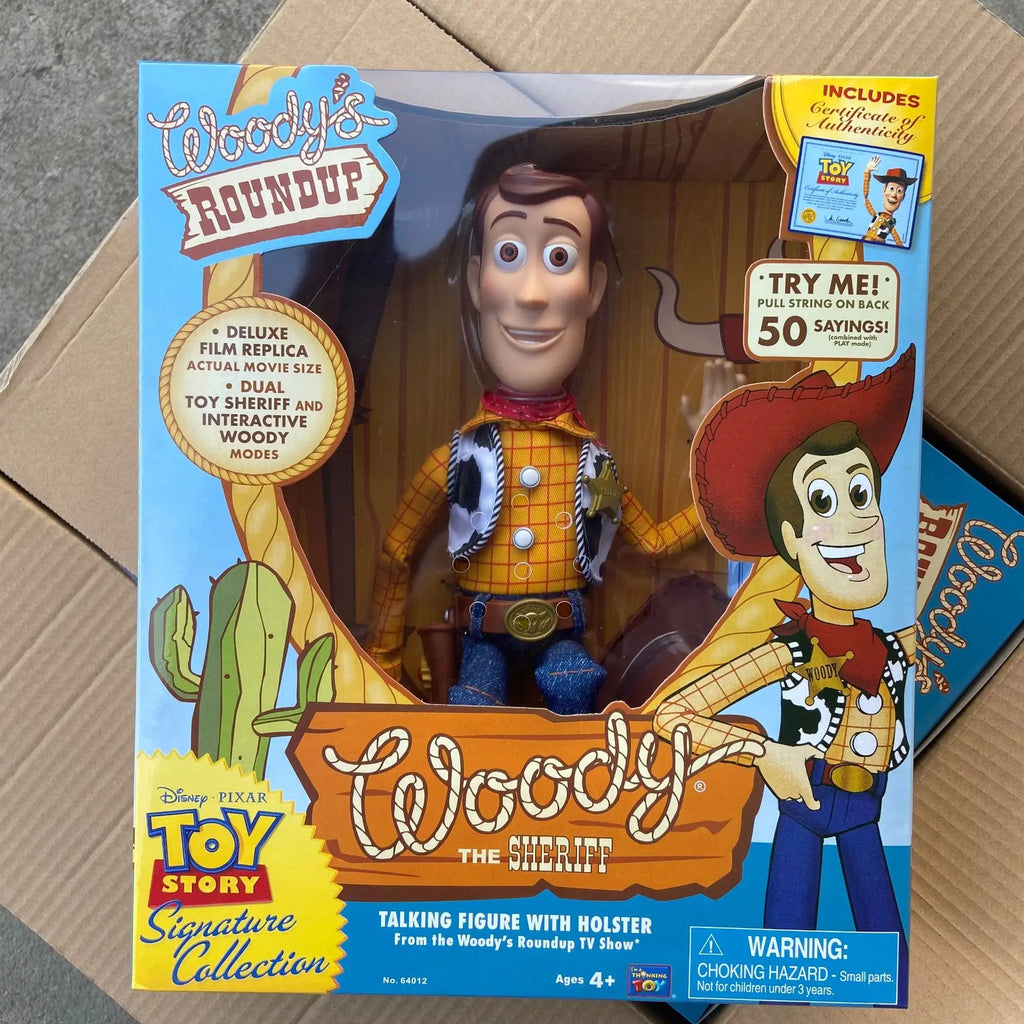 Hot 40cm Disney Pixar Toy Story Woody Action Figures English Movie Sound Character Doll Cloth Cowboy Birthday Gift For Children