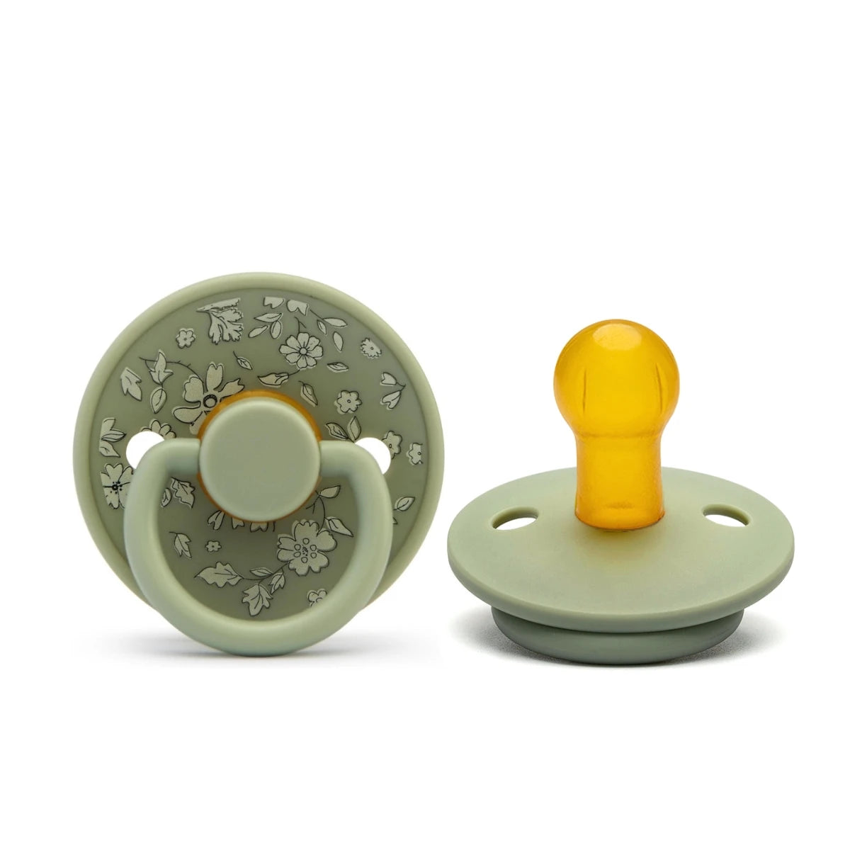 Floral Newborn Pacifier - Latex Rubber