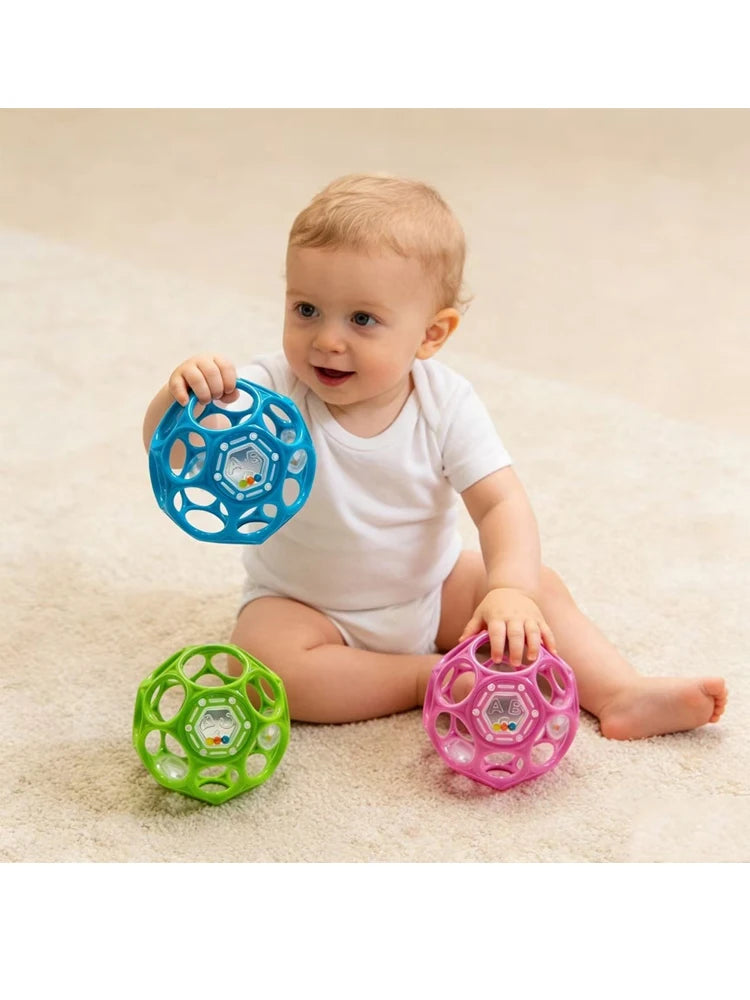 Baby Hollow Sensory Ball Rattle Toy 3.74IN
