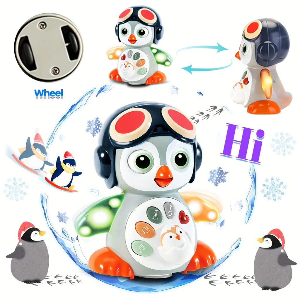 Crawling Penguin Baby Musical Tummy Time Toy with Lights
