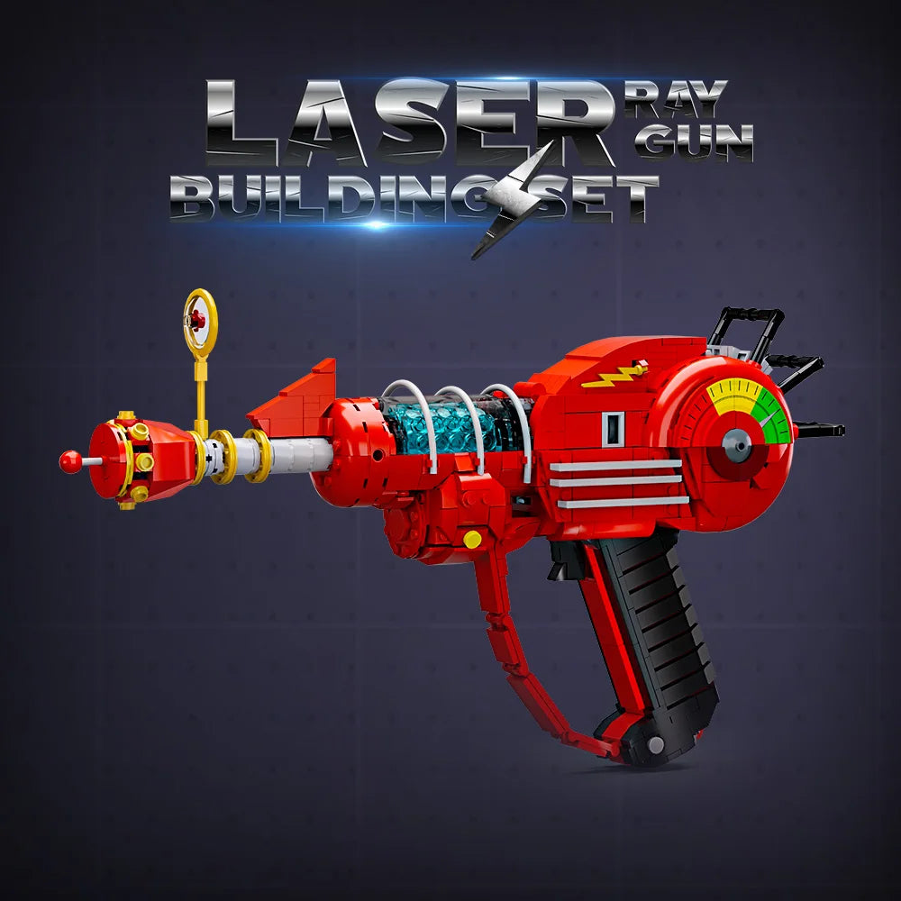 Gorbicks MOC Red Call of Duty Ray Gun Model Bricks DIY Game Building Blocks Kit Props Toys For Birthday Gifts