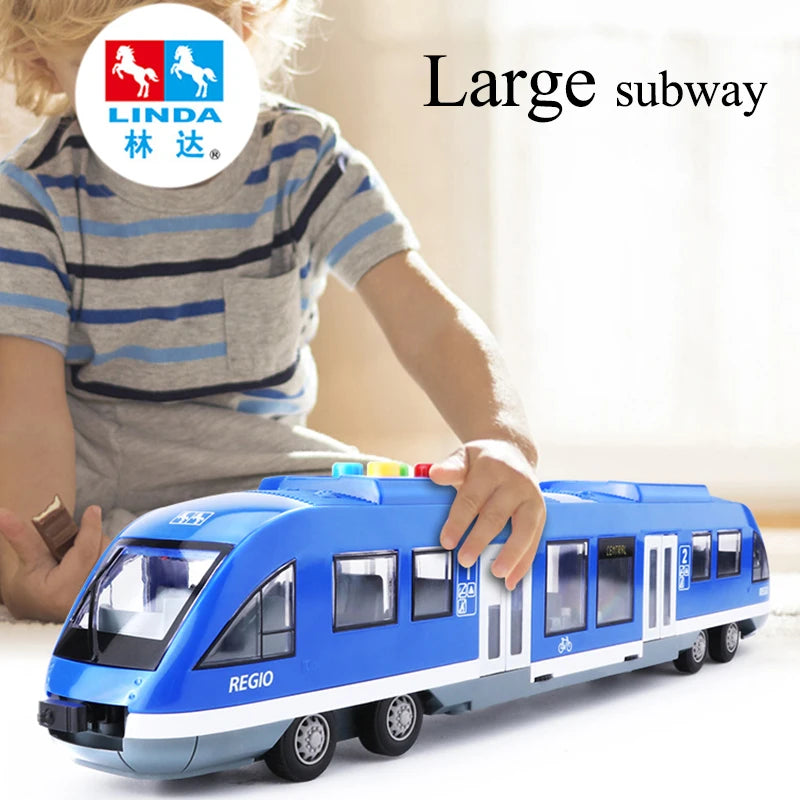 Oversized 45CM subway toy model train simulation light rail train with light music boy children's toy car model