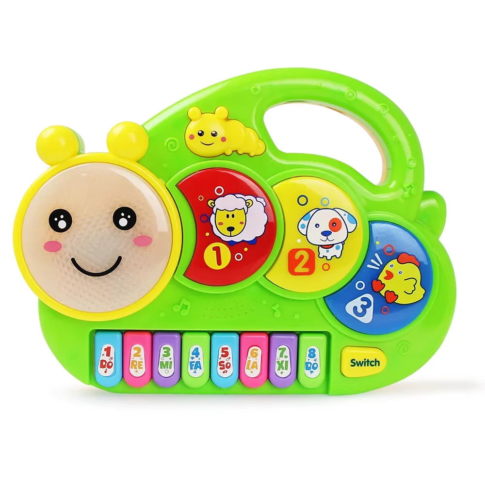 Baby Musical Piano Keyboard Toy with Animal Sounds and Lights