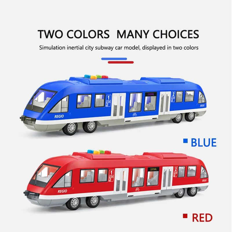 Oversized 45CM subway toy model train simulation light rail train with light music boy children's toy car model